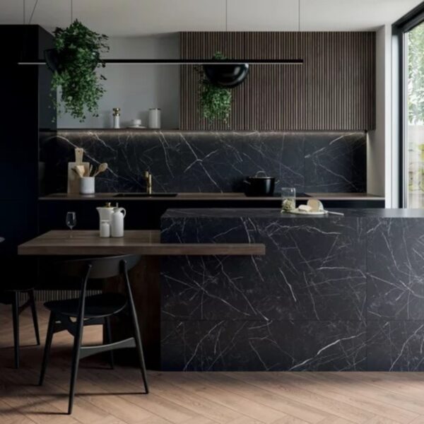 Gres szkliwiony artstone black 59,8x119,8 mat imitacja kamienia 2