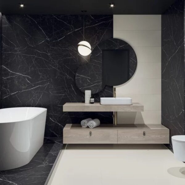 Gres szkliwiony artstone black 59,8x59,8 mat imitacja kamienia ar 4